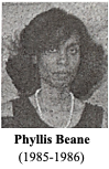 Phyliss Beane 1985-1986